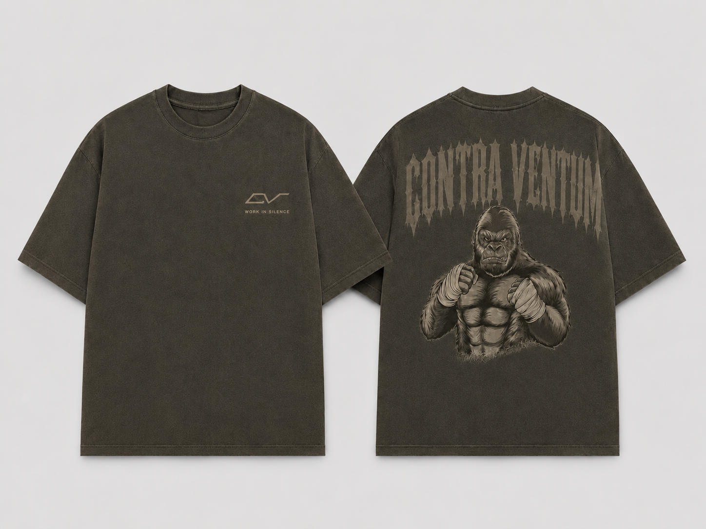 Oversize Khaki "Work in Silence"